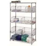 wire shelving basket stationary