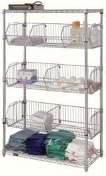 wire shelving basket stationary