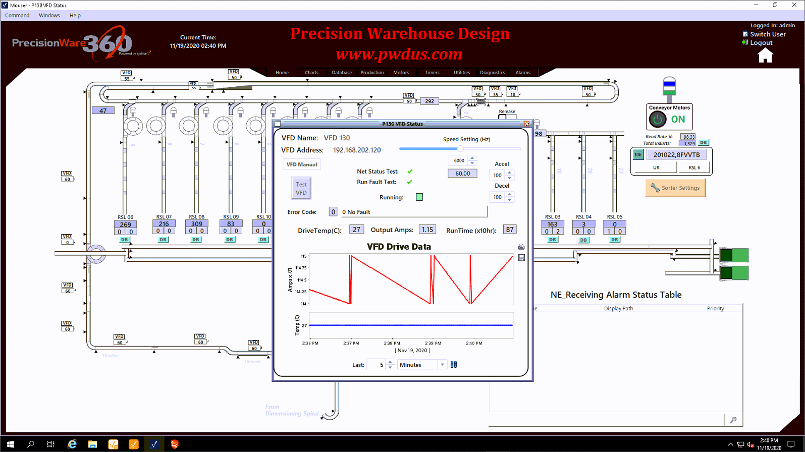 PW360 VFD software